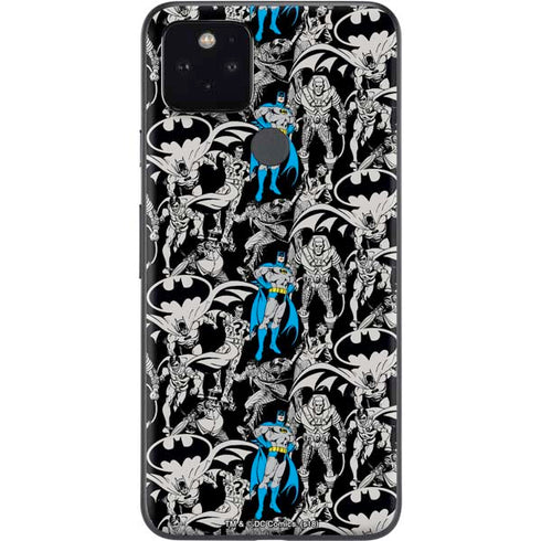DC Comics Batman Characters Action Poses Print Google Pixel 5 Skin